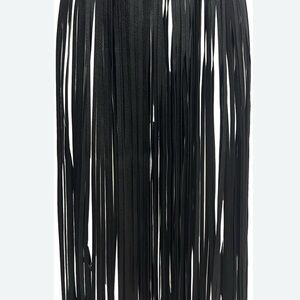 Urban cowboy aesthetic Black Fringe Skirt Belt
